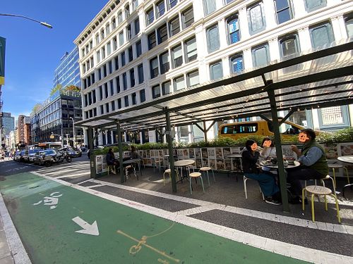 outdoor seating  at Le Botaniste - Soho in New York City