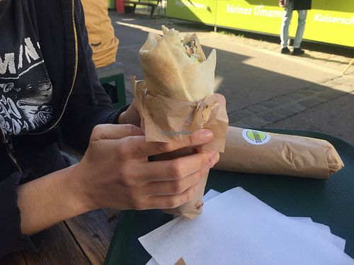 The falafel in a wrap. at Garbanzo - Falafel & Hummus Bar in Vienna