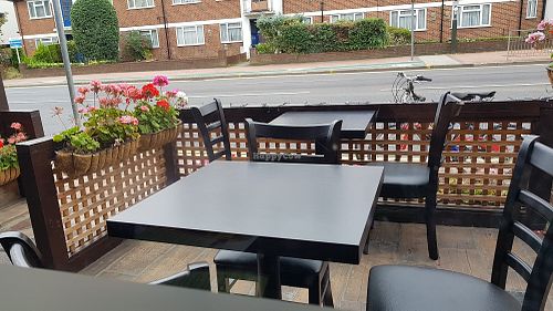 Outside seating at Earth to Table in South West London