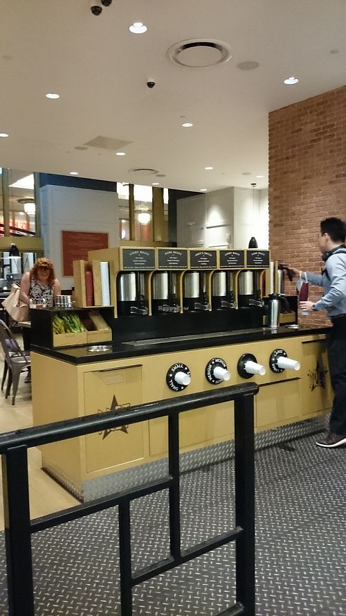 Different organic coffee  at Pret A Manger - 30th St Station in Philadelphia