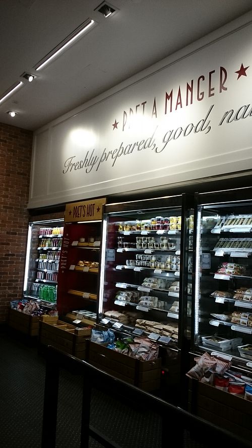 Some of the cases.  at Pret A Manger - 30th St Station in Philadelphia