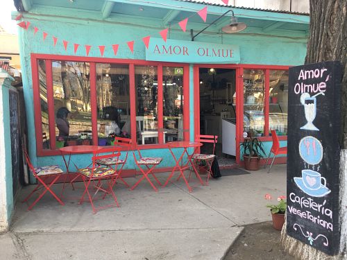 Outside at Amor in Olmue