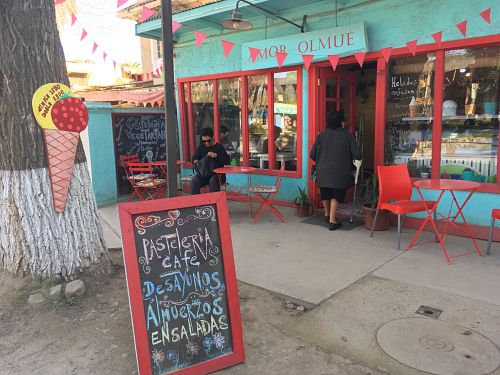 Outside at Amor in Olmue