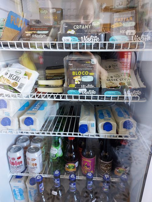 Chilled items at Veganices in Tavira