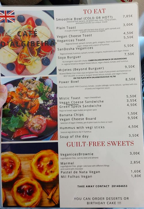 Veganices Menu at Veganices in Tavira