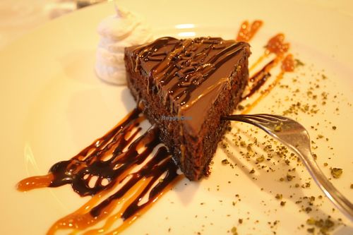 sacher tart at Güjžina - Green One Bistro in Ljubljana