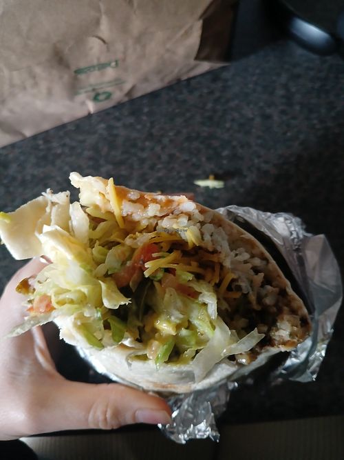 Burrito with new pulled mushroom filling at Zambrero in Hamilton