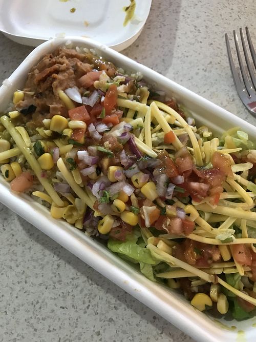 Vegan bowl at Zambrero in Ashmore