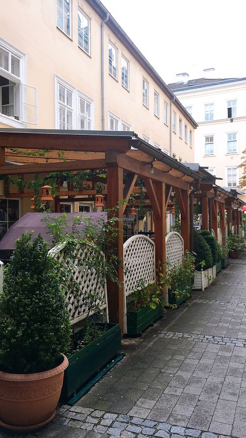 outside seating area at Ayam Zaman in Linz