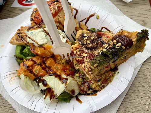 Vegan quiche  at Walton Vegan Market in Walton On Thames