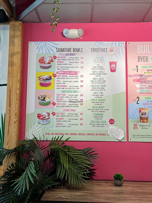 Bowl Menu - August 2022  at Sweetberry in Pompton Lakes