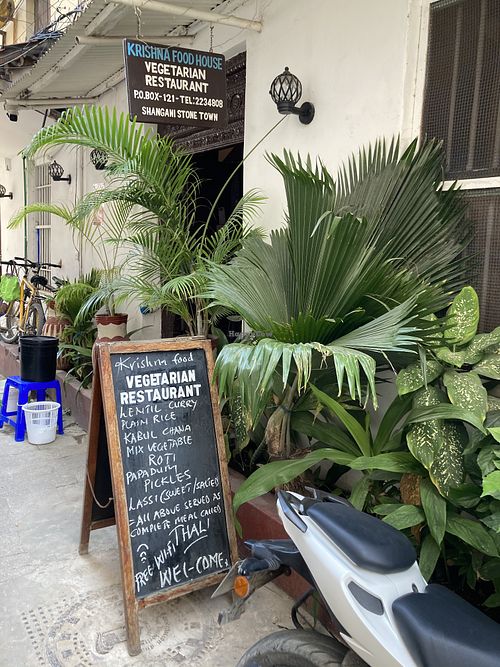 Entrance  at Krishna Vegetarian Restaurant in Zanzibar
