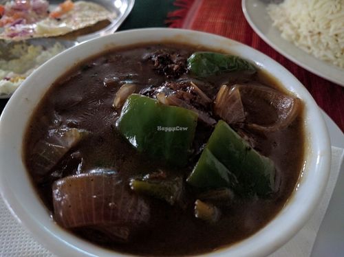 Manchurian Vegetables at Krishna Vegetarian Restaurant in Zanzibar