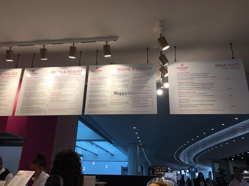 Vegan items clearly labelled  at Rinaldini Pastry Spa in Rome