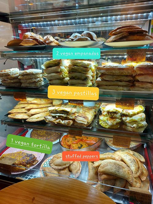 So many good vegan options :p at Papas Elvira in Granada