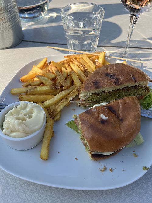 Vegan burger is now falafel based. But still good    at Umpitunneli in Tornio