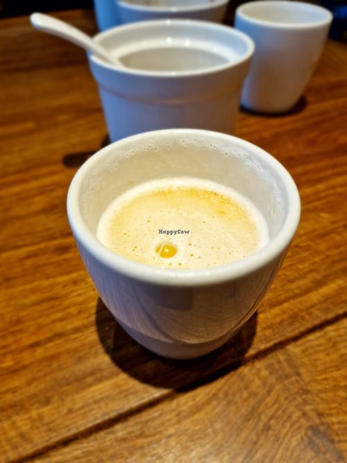 What's left of my mango coconut milk...yum at Sù Mǎn Xiāng 素满香 - Wujiaochang in Shanghai