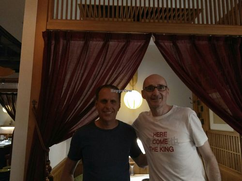 Eric & myself. at Yī Yè Yī Shìjiè - Vegan Hotpot in Shanghai
