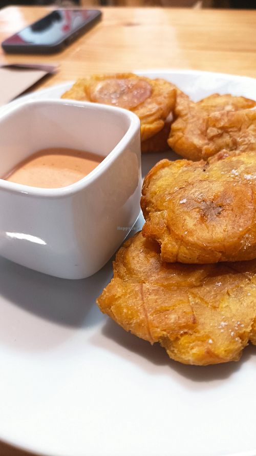 Patacones at Namaste Coffee in Lima