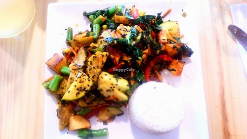 Subji de verduras at Namaste Coffee in Lima