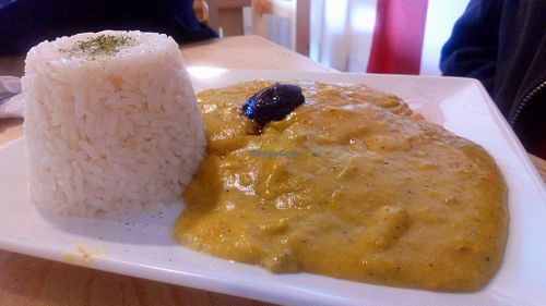 Ají de "no gallina" at Namaste Coffee in Lima