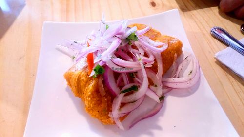 Tamal at Namaste Coffee in Lima