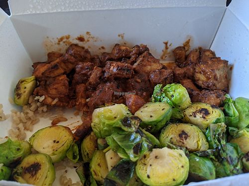 Bbq brussel & Tofu at The Bye and Bye in Portland
