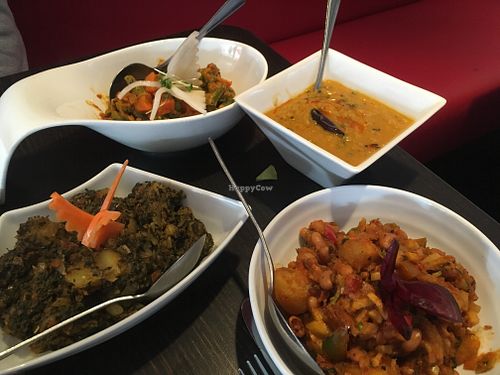 Selection of vegan dishes  at Da Gurkha Fine Dining in Liverpool
