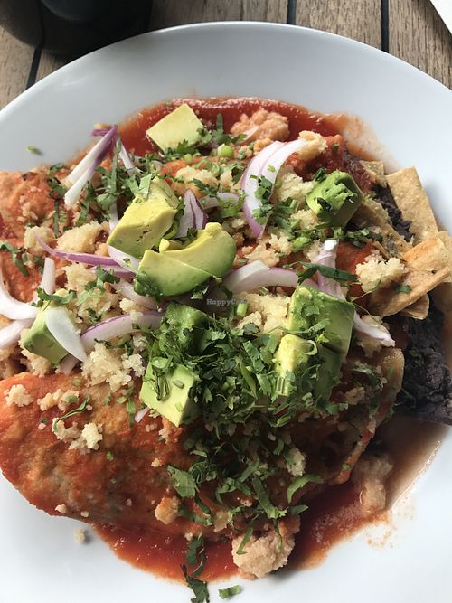 Enchiladas de yaca con queso de almendras at Giornale in Mexico City