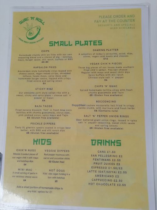 Menu 2 (May 2022( at Guac 'n' Roll in Liverpool