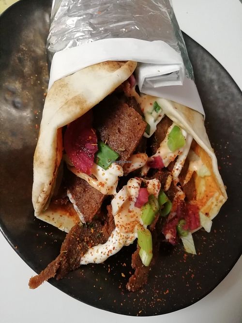 Shawarma wrap at Guac 'n' Roll in Liverpool