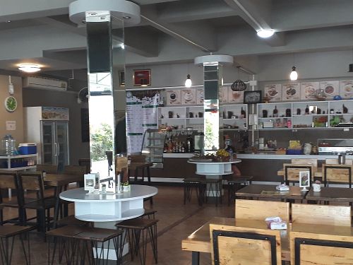 Inside at Elephant Coffee in Chiang Rai