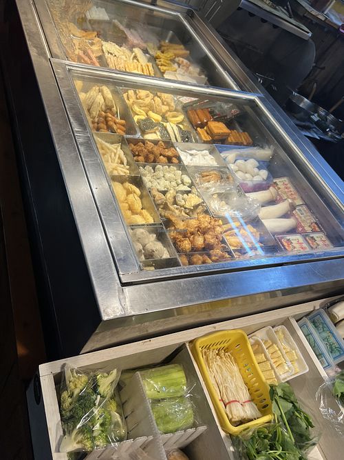 Selection (middle 4 trays not vegan)  at Su Lu Wei in Kaohsiung