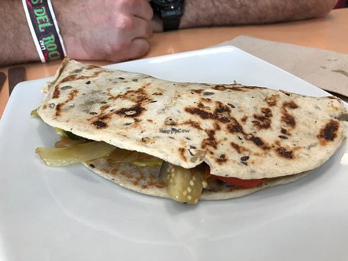 Vegan piadina at Quitapesares Bar in Villena