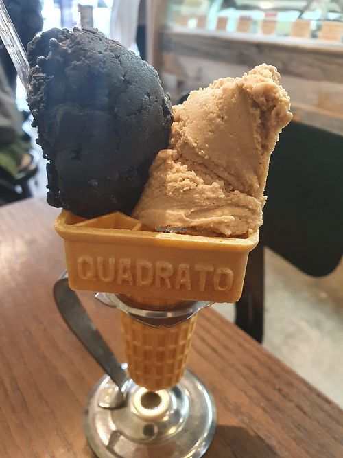 Ninja and Okinawa organic brown sugar and organic kinako at Premarché Gelateria in Tokyo