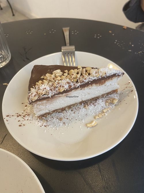 Bounty (coconut) cheesecake at Umami Good Food in Tenerife