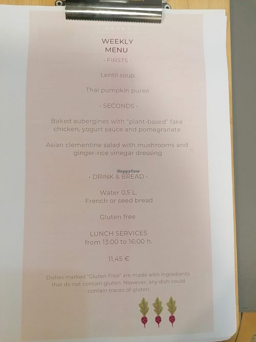 Menu at Umami Good Food in Tenerife