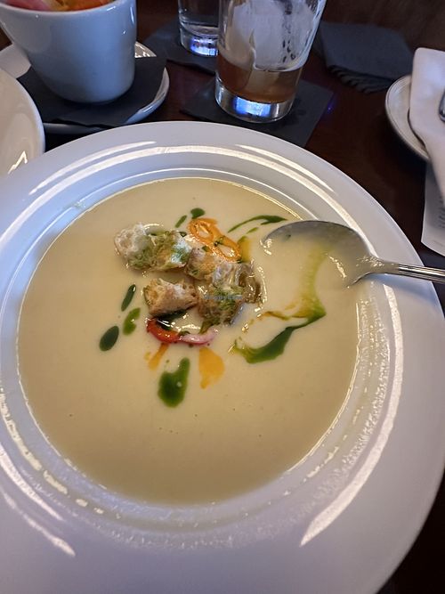 Chilled corn soup  at The Gateways Inn in Lenox