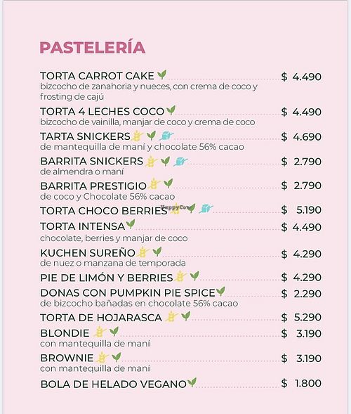 Lots of vegan sweets   at La Casa Organica in Santiago