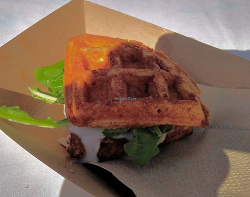 chikn and waffle  at Shrub Life Foods in Taos