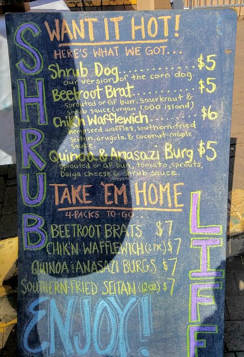 Menu at Shrub Life Foods in Taos