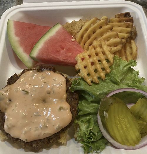 Loaded Burger  at The Happy Bakery in Ofallon