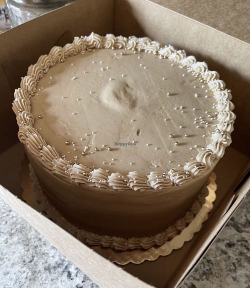 Custom caramel cake (but the cake was spice cake, not caramel)  at The Happy Bakery in Ofallon