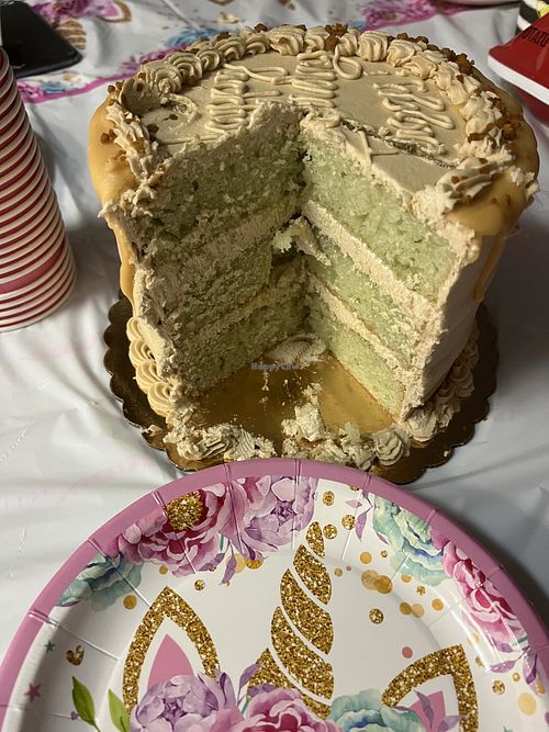 Inside the caramel apple cake   at The Happy Bakery in Ofallon