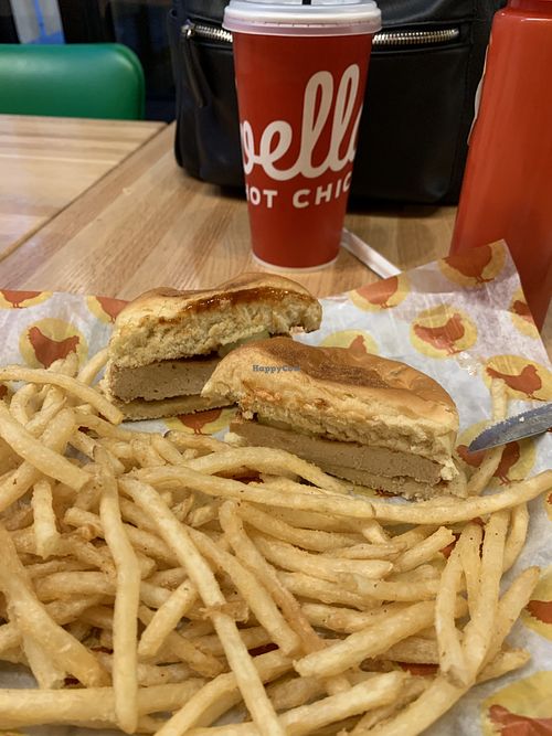 Vegan chicken sandwich with vegan BBQ!   at Joella's in Cincinnati