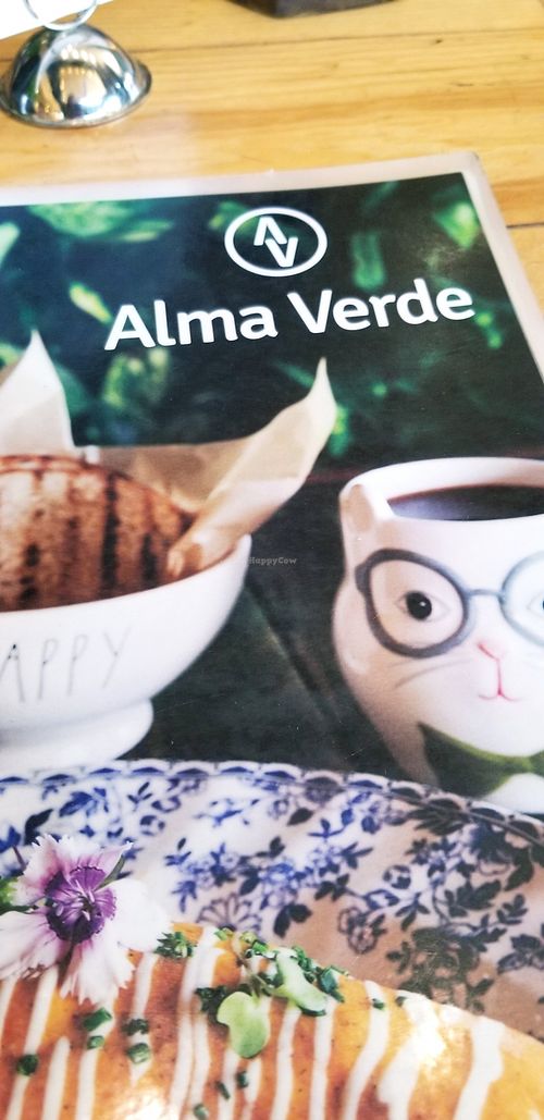 The English Menu includes the Vegan options. at Alma Verde - Hipodromo in Tijuana