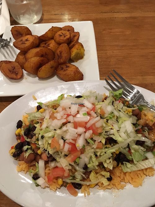  Burrito bowl no meat, cheese or sour cream (plus tostones)  at Easton Taco & Rotisserie in Easton