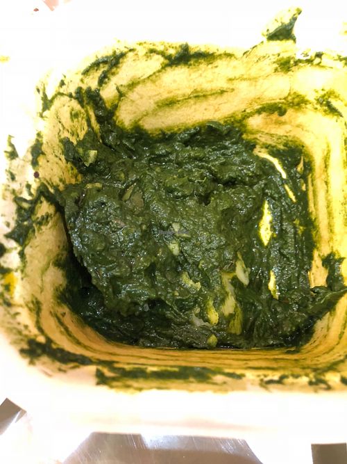 Spinach and garlic potatoe at Curry Fix in Oxley