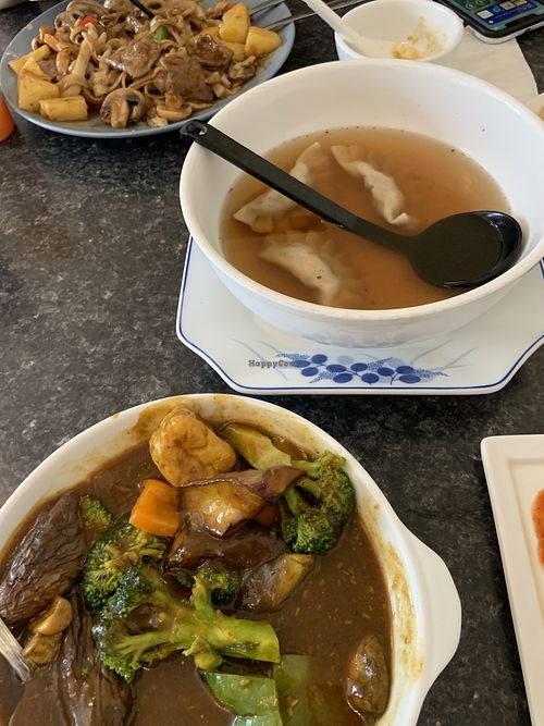 Mmmm highly recommend the dumpling soup  at Buddha's Vegan Restaurant in Toronto