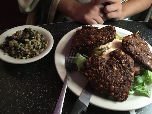 Falafel shaped like hearts at Silly's Restaurant in Portland